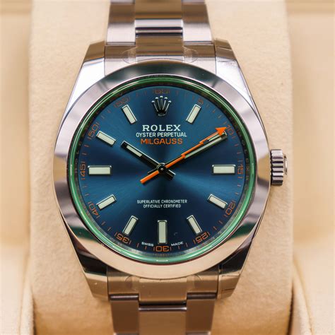 rolex grüne zeiger milgauss|rolex milgauss z blue.